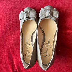 Jessica Simpson wedge heels suede pump shoes